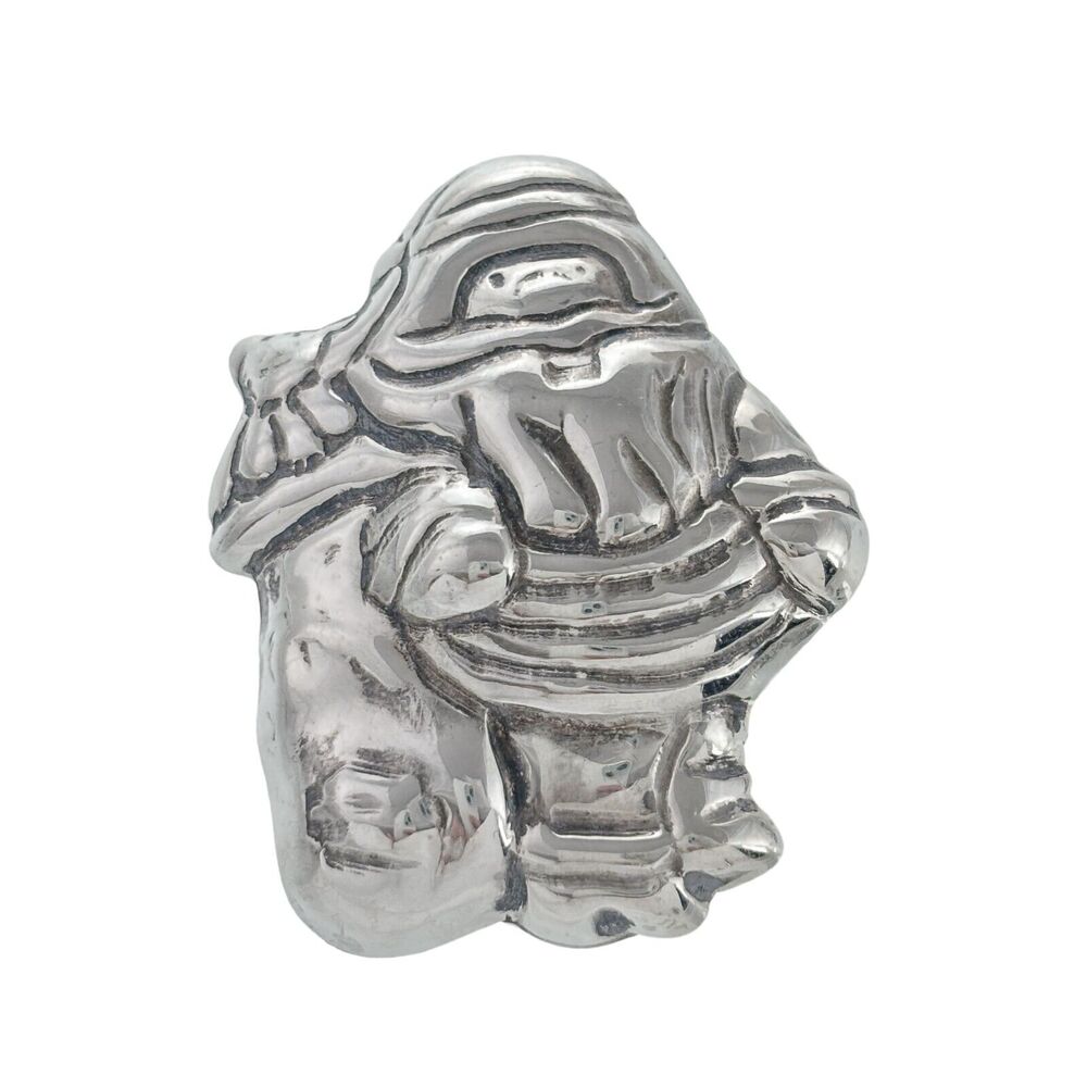 Vintage Mexico Taxco Sterling Silver 925 Santa Claus Pendant